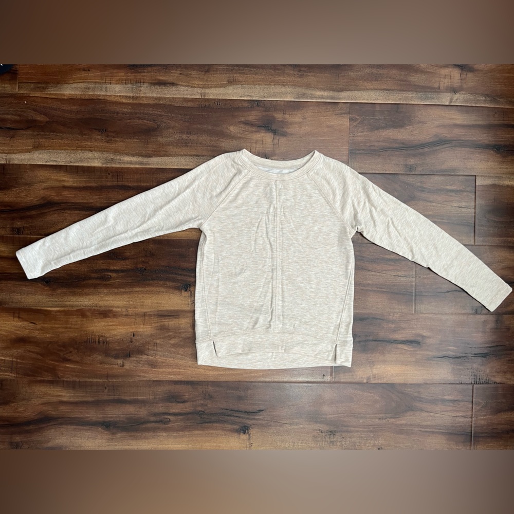 Danskin Now Crew Neck Pull Over Cream Girl Sweater